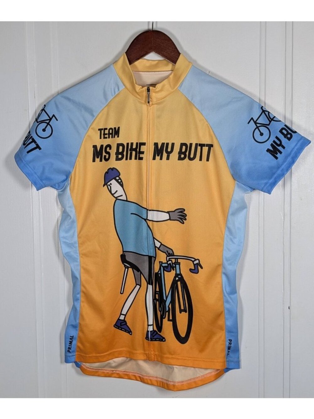Primal Cycling Jersey Women's Large Team Ms. Bike My Butt Kala Coffeehouse Ohio